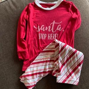 Kickee Pants “Santa, Stop Here” pajamas